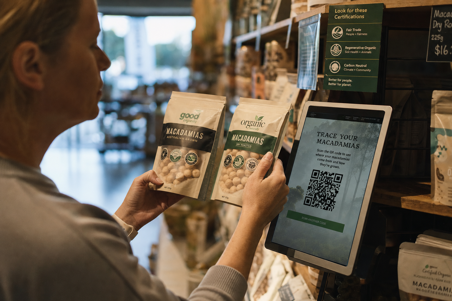 Hoe controleer je herkomstclaims en duurzaamheidscertificaten bij macadamia noten